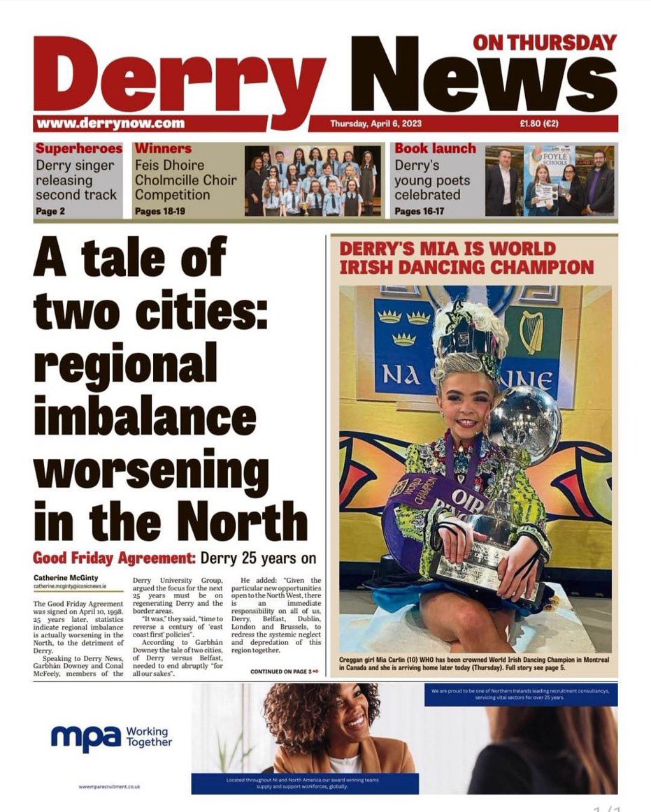 Damien (@mckanedj) on Twitter photo The loss <a href="/BBCRadioFoyle/">BBC Radio Foyle</a> the stripping of courses #Magee all while DERRY tops tables for wrong reasons.
Our political leaders the last two weeks in Belfast getting selfies!
Not only has the *Peace Dividend* not reached Derry, but assets have been stripped in broad day light! The loss <a href="/BBCRadioFoyle/">BBC Radio Foyle</a> the stripping of courses #Magee all while DERRY tops tables for wrong reasons.
Our political leaders the last two weeks in Belfast getting selfies!
Not only has the *Peace Dividend* not reached Derry, but assets have been stripped in broad day light!