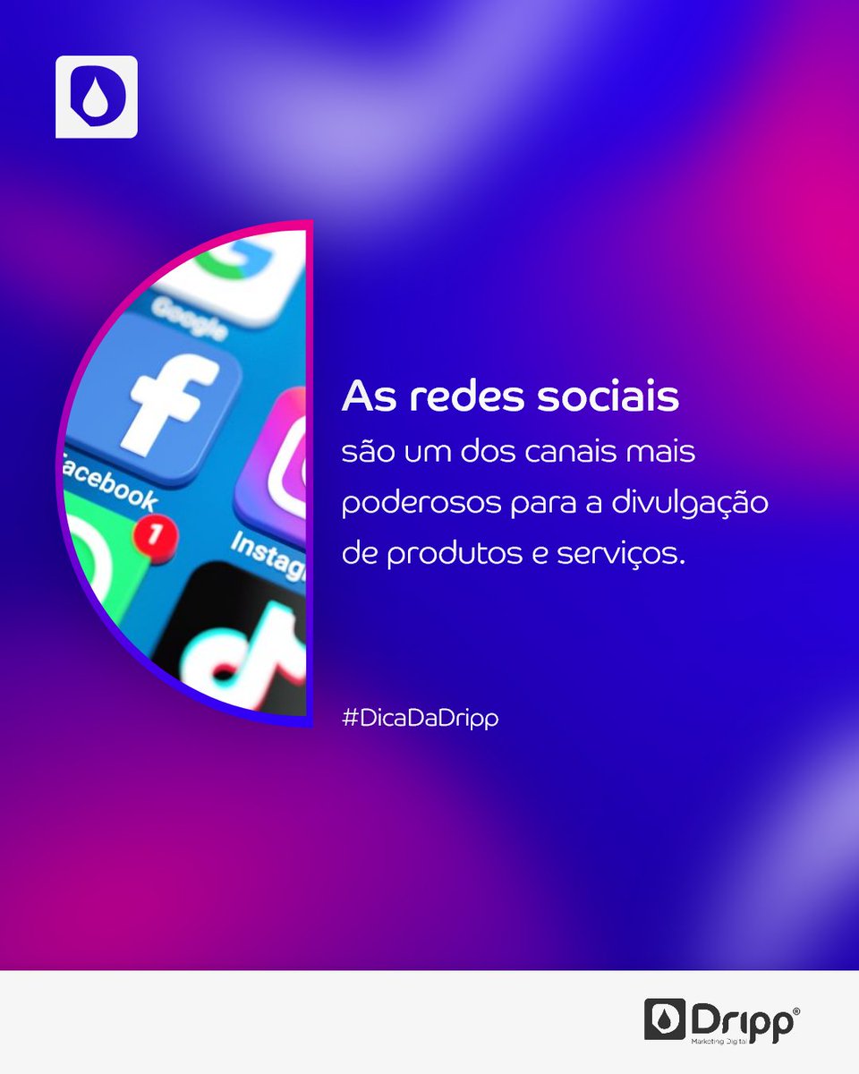 DrippTwit's tweet photo. Com bilhões de usuários ativos em todo o mundo, as redes sociais oferecem um alcance sem precedentes para as empresas. Ao criar uma presença forte nas redes sociais e produzir conteúdo relevante, as empresas podem se conectar com seu público-alvo de maneira mais direta e eficaz. https://t.co/t8YB3l98Of