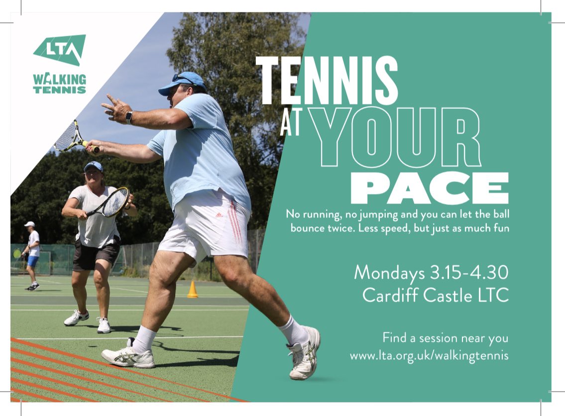 If you’re interested in taking part in Walking Tennis, tap the link below to book your place ⬇️

clubspark.lta.org.uk/CardiffLawnTen…

If you’d like more information please contact John 07796935609