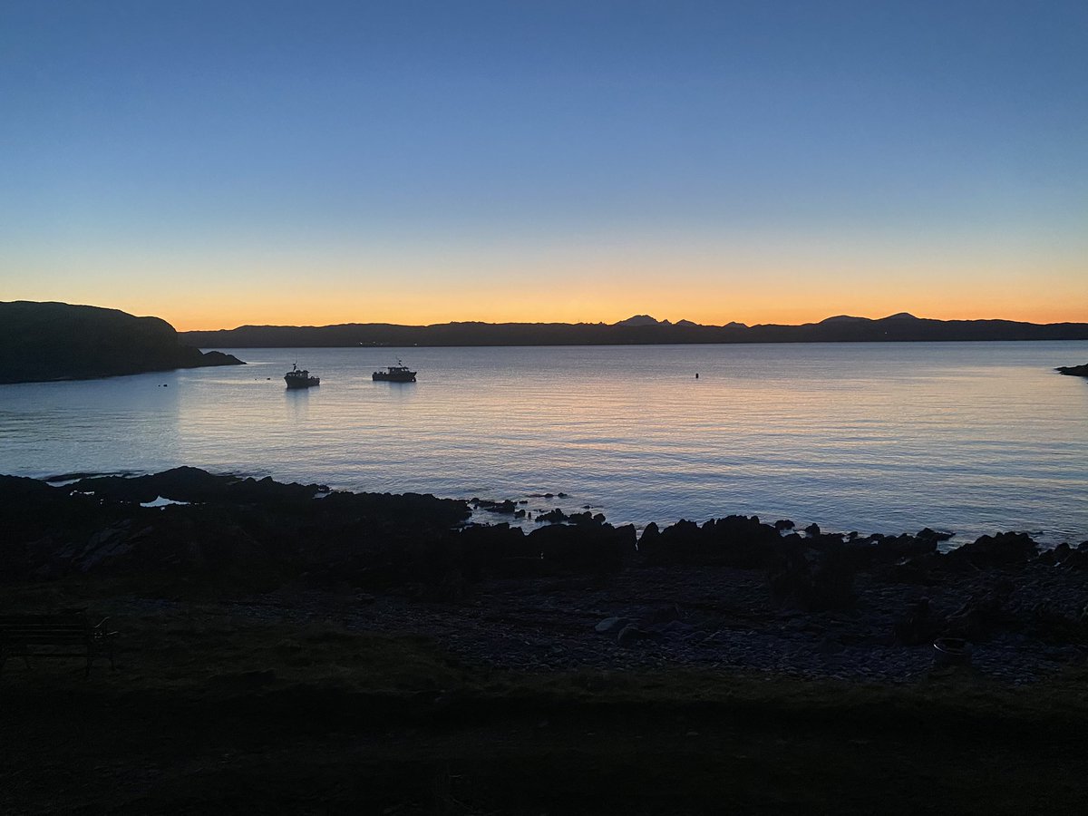 Our 6am sunrise was followed by another immaculate 9pm sunset here at doune-knoydart.co.uk