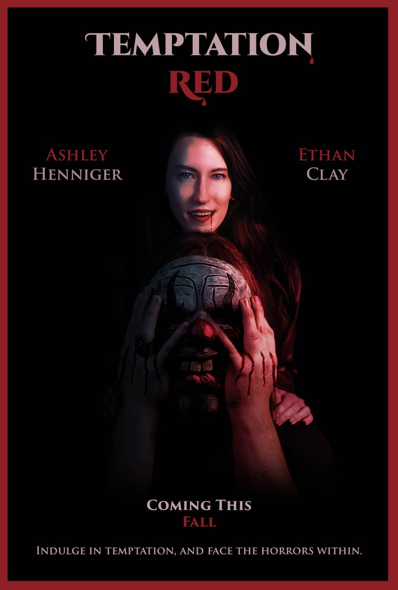 MechProFilms's tweet photo. We present to you, the new Temptation Red poster. Enjoy. 
We are getting closer everyday. 
#Temptationred #temptation 
#mechanizedproductions 
#mechprofilms
#horror #horrorposter #horrorseries #Vampire #Clown #clownmask #poster #red https://t.co/bAtF70WgTE