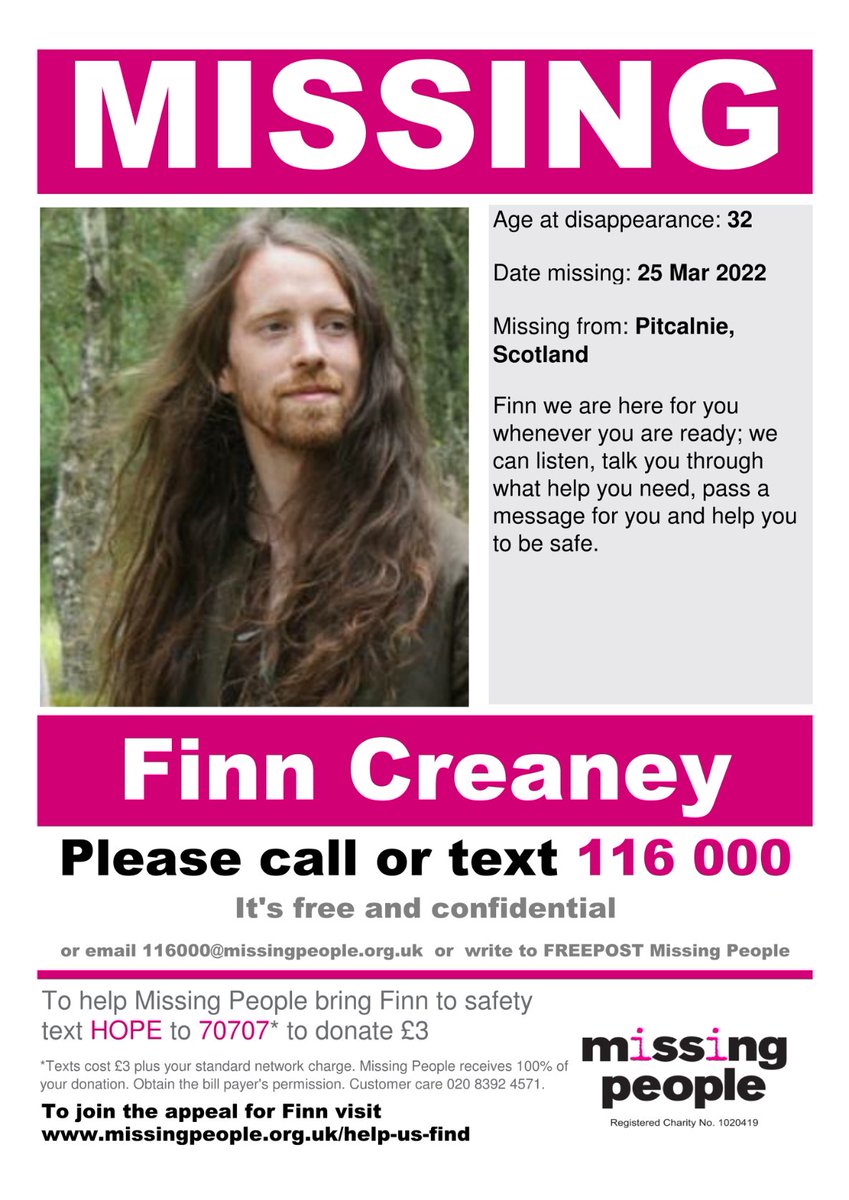 AndyGibsonTV's tweet photo. #VANISHED:
Finn Creaney disappeared from the #Pitclanie area in #Hamlet, #Scotland on 25 March 2022.
If you have any information about Finn, please call @MissingPeople on 116000 or @PoliceScotland on 101.
#FinnCreaney #FindFinnCreaney https://t.co/RxFci0t8HR