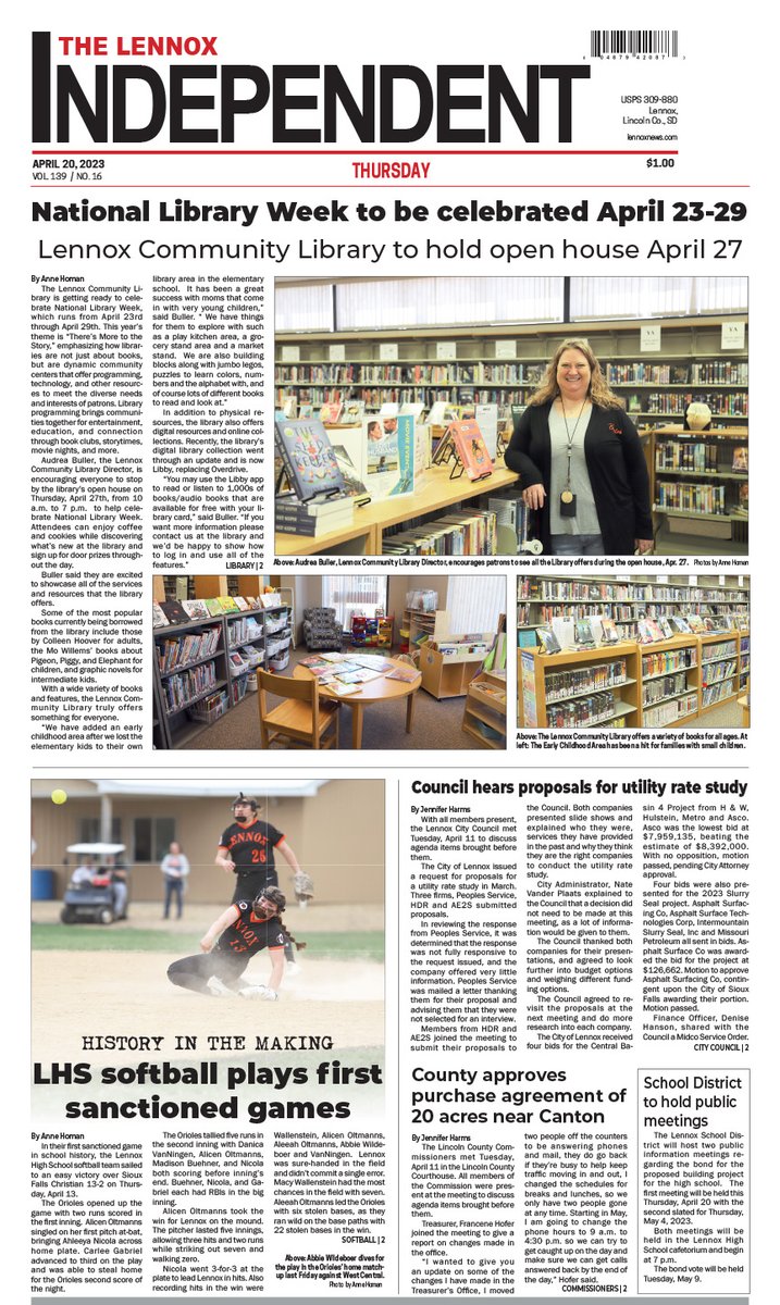Check out this week's edition of The Lennox Independent. Available on stands now — login anytime at lennoxnews.com
