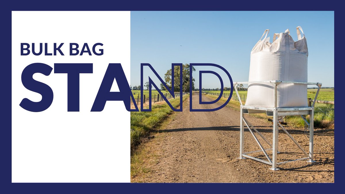UnitedAg_'s tweet photo. The #bulkbagstand has been designed to #australiansafetystandards & is the #safe #secure way to handle #bulkbags. There is no risk of straps giving way & the heavy load falling due to the bag being secured on a stable base #safefarm #worksafe #farmsafety #workplacesafety https://t.co/lWL0Q7dKeM