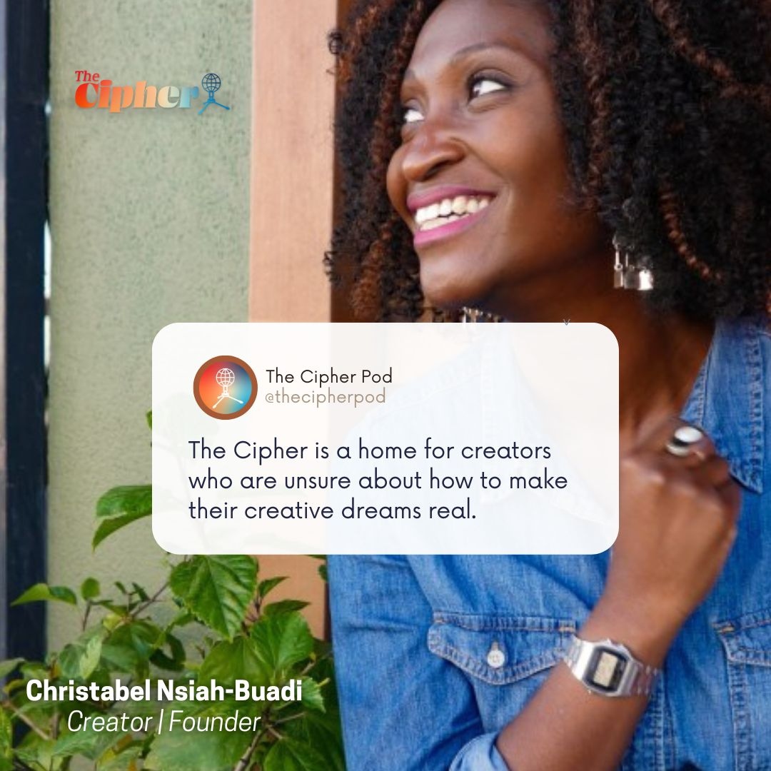 audiodiaspora's tweet image. Calling all creative souls! 🎨🎤 Want to be inspired by the fearless stories of multi-cultural Black creatives who have reclaimed their narratives - and changed the world? Then LISTEN to The Cipher podcast.

TheCipherPod.com

#TheCipher #TheCipherPodcast