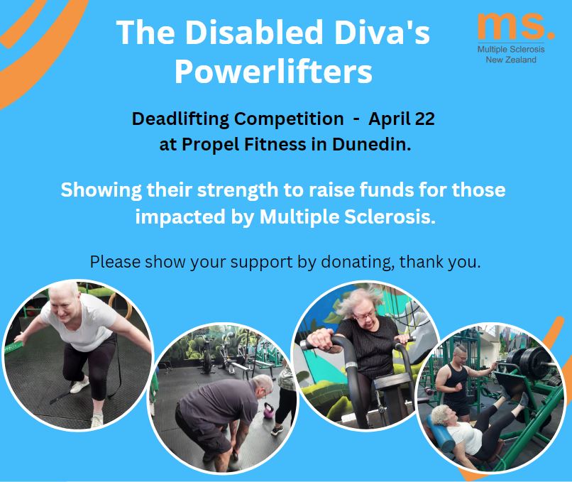 MSSocietyNZ's tweet photo. David Parker Training and his clientele are entering a 💪Deadlifting Competition💪 on April 22. Competing with dedicated lifters and fundraising for us and Otago Multiple Sclerosis Society.
Why not show your support of their dedication by donating today, thank you🙂 https://t.co/C1Nh478Yed