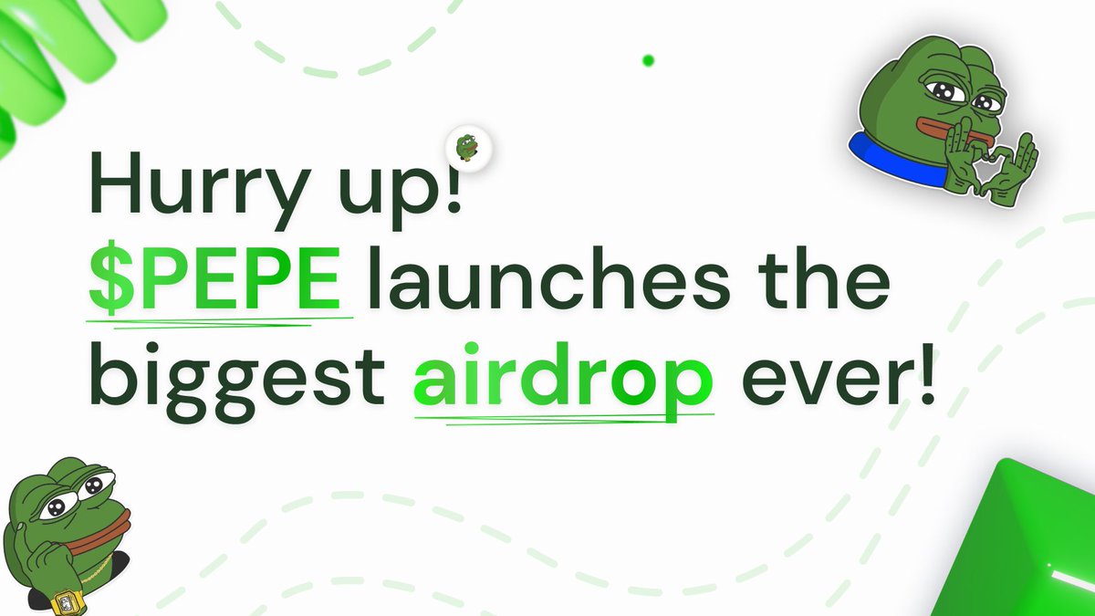 $PEPE Token AIRDROP is Coming! Each participant will receive $PEPE tokens. Time is limited..🚀🚀🚀

➡️ pepegift.com

#Airdrop #elon #Ethereum #XRP #DogeDay420 #AIDOGE
