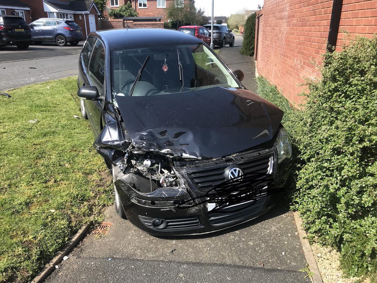 MarkCargill's tweet photo. Collision in Eclipse Road, Alcester.  Relieved to hear no one was injured in the collision in Eclipse Road today. It demonstrates our call for better protection for residents in a quiet road. 
Gavin and Mark are looking into this. 
Speeding in residential areas is unacceptable. https://t.co/4MOmEyX6R6