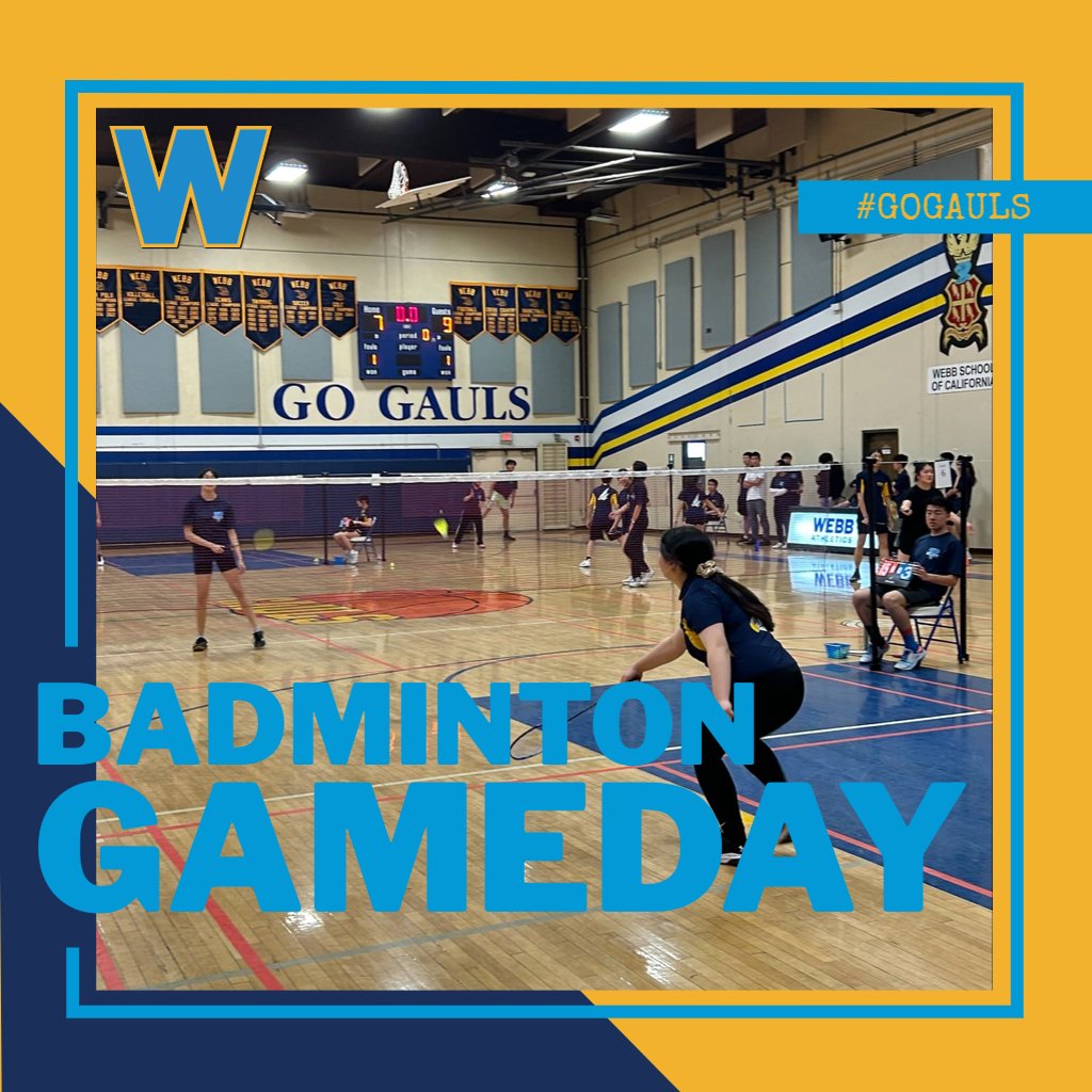 Badminton has another home match today! They are hosting Rowland at 3:30 PM this afternoon. #gogauls 🏸