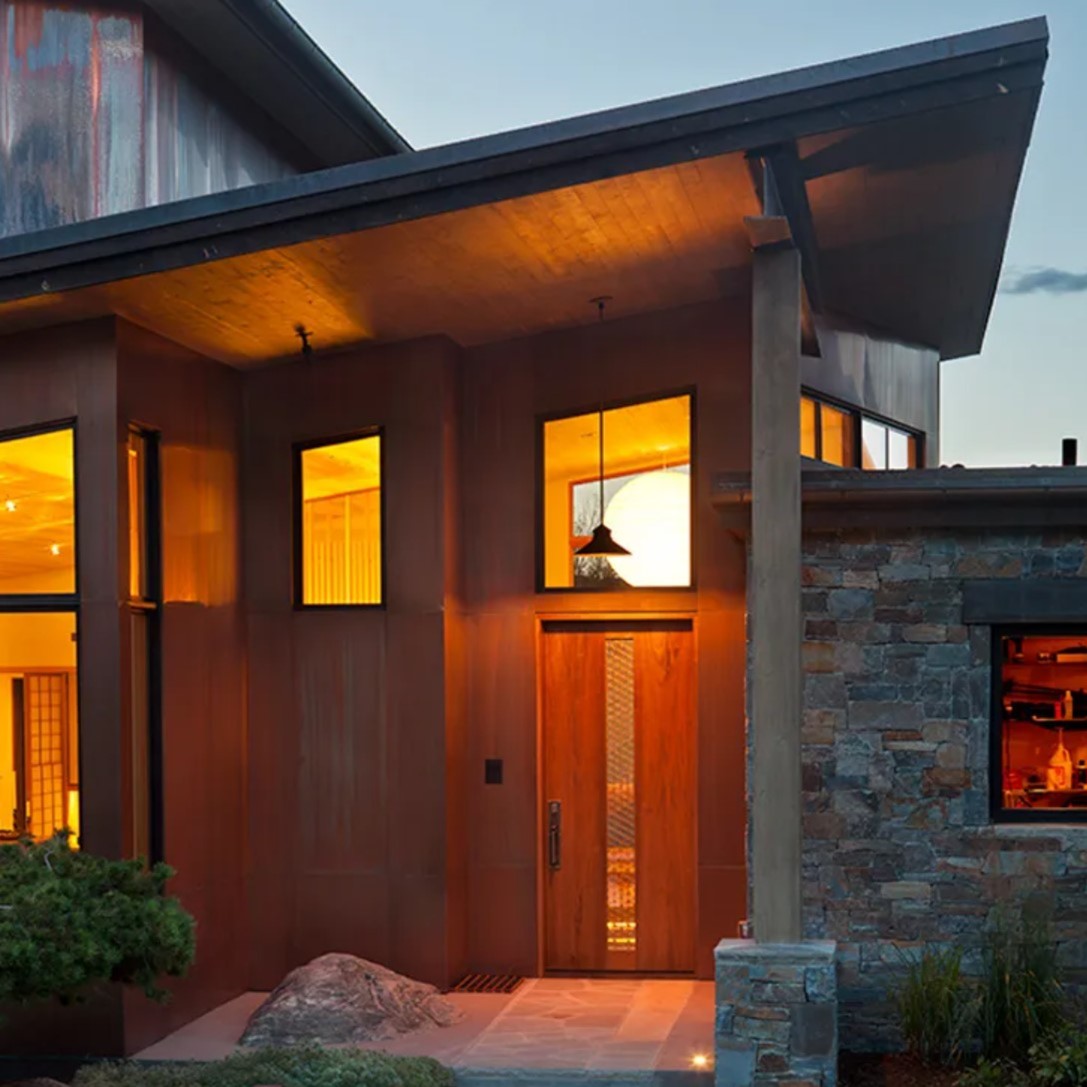 sriarchitect's tweet photo. We love the unique front door design for this contemporary home.  
See the rest of the project here: https://t.co/87TQYLe3aY https://t.co/iMPZ0LaImp