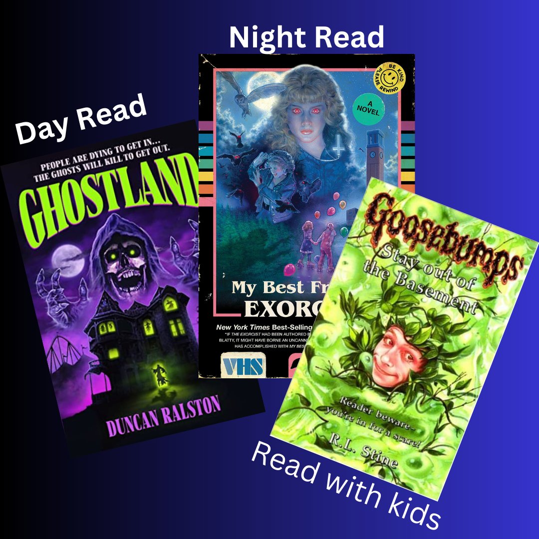 Currently reading...
<a href="/userbits/">Duncan Ralston</a> Ghostland
<a href="/grady_hendrix/">Grady Hendrix</a> My Best Friend's Exorcism 
<a href="/RL_Stine/">R.L. Stine</a> Stay out of the Basement

#horror 🩸📕🖤