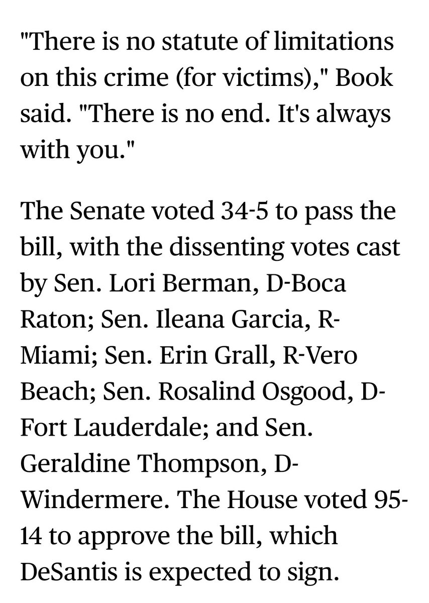 LailaMickelwait's tweet photo. A new law in Florida would allow the death penalty for sexual predators who rape children under the age of 12. The bill was championed by Senate Minority Leader Lauren Book (D) who is a survivor of child sexual abuse. https://t.co/gxWc52gEPD