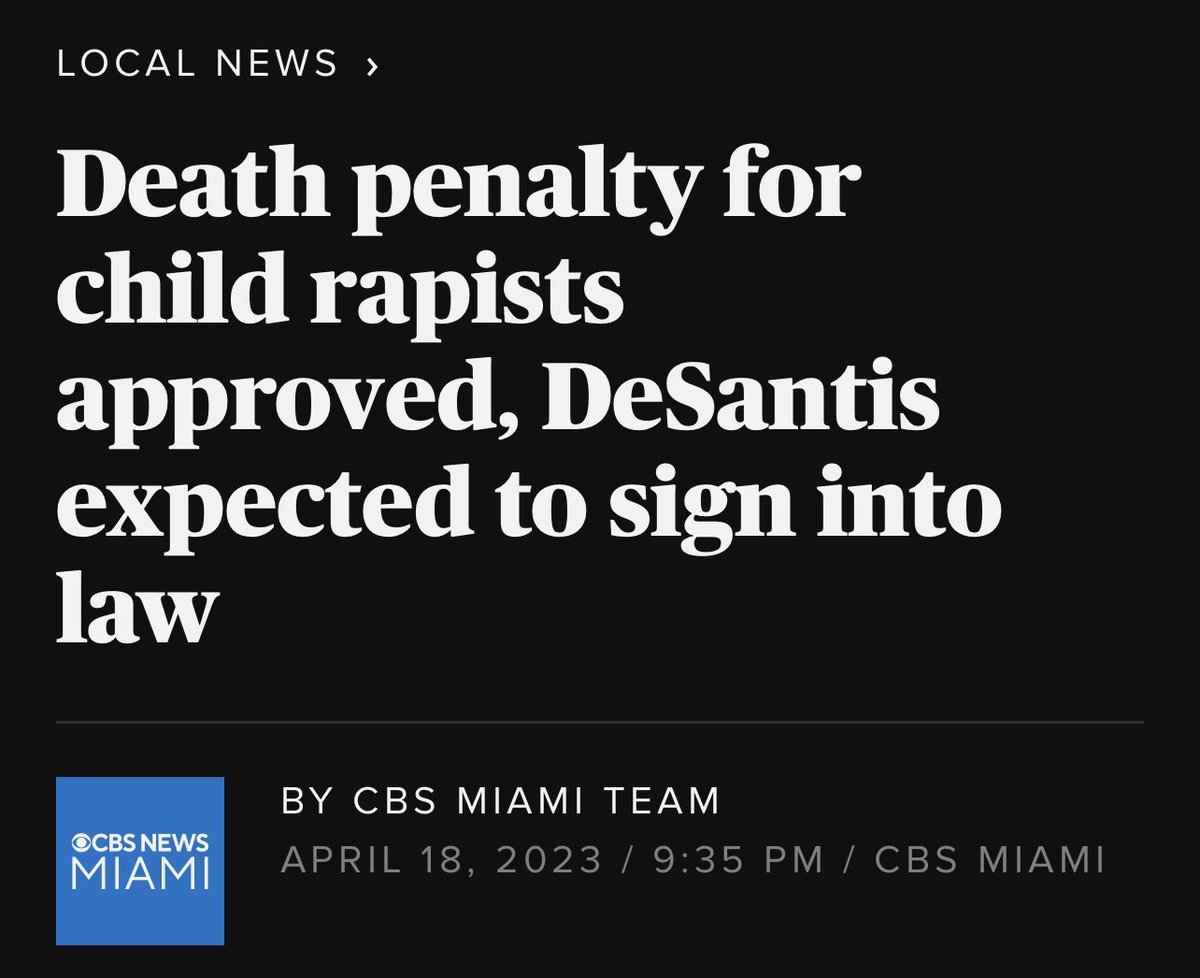 LailaMickelwait's tweet photo. A new law in Florida would allow the death penalty for sexual predators who rape children under the age of 12. The bill was championed by Senate Minority Leader Lauren Book (D) who is a survivor of child sexual abuse. https://t.co/gxWc52gEPD