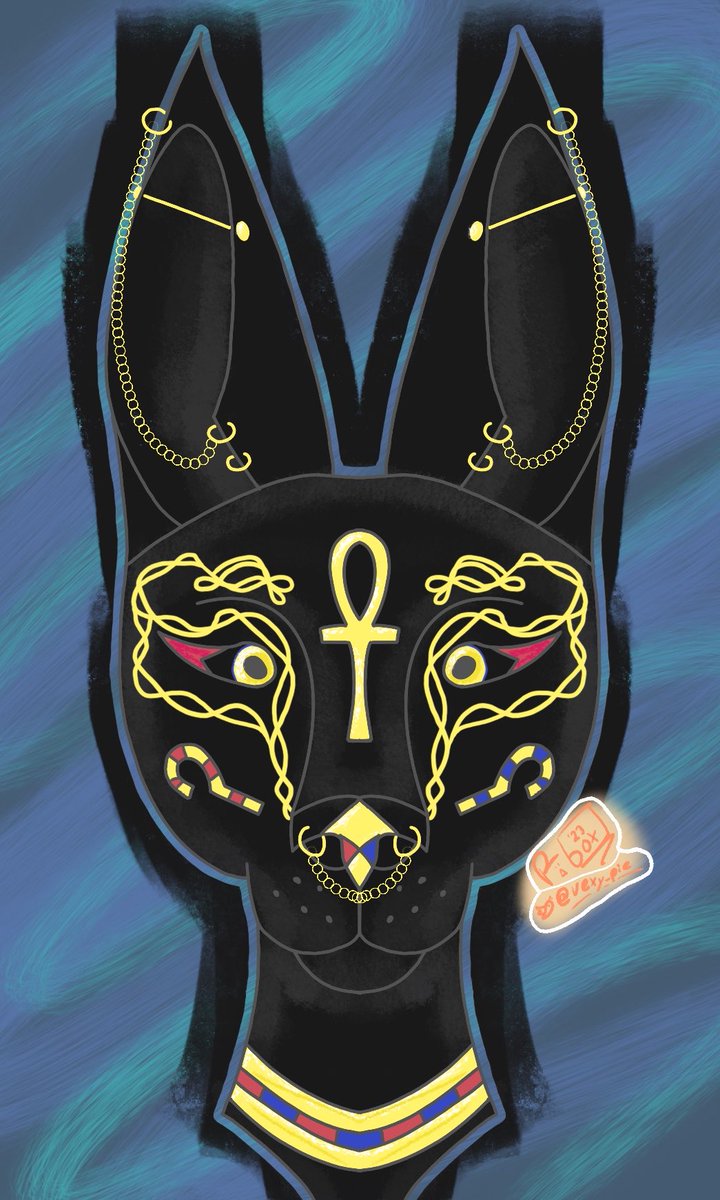 vexy_pie's tweet photo. A new drawing!!! A little Anubis fella I am in love https://t.co/D1iE1ERSEw