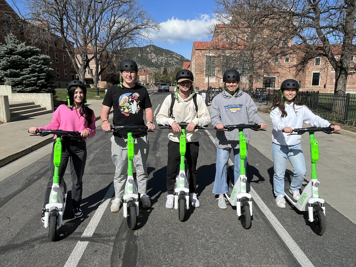 CU_PTS's tweet photo. Lime e-scooter demos today 4/20 @cuboulder 9a-2p. South side of Farrand Field. Then Thurs at UMC 2:30-4:30p. #ridegreen #cucommute #culife https://t.co/FIktCmrhyB
