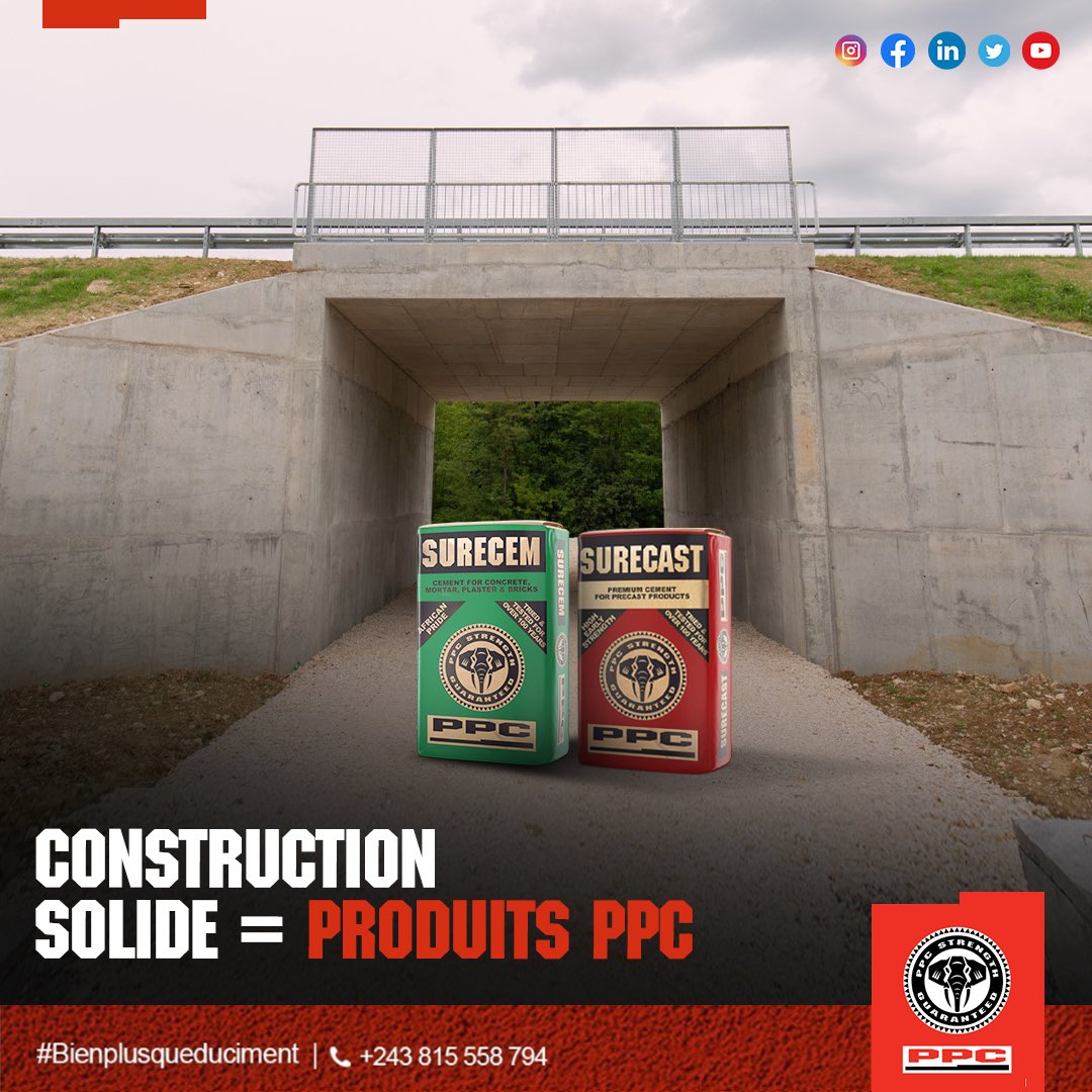 PpcProduits's tweet photo. Quand vous envisagez une construction solide, pensez aux produits de PPC.

Retrouvez nos produits dans nos points de vente proches de vous.

Pour plus d'infos, contactez-nous au : +243 815 558 794

#Construire #Produits #Qualite #Solide #PPCProduit https://t.co/wQexvw2zx0