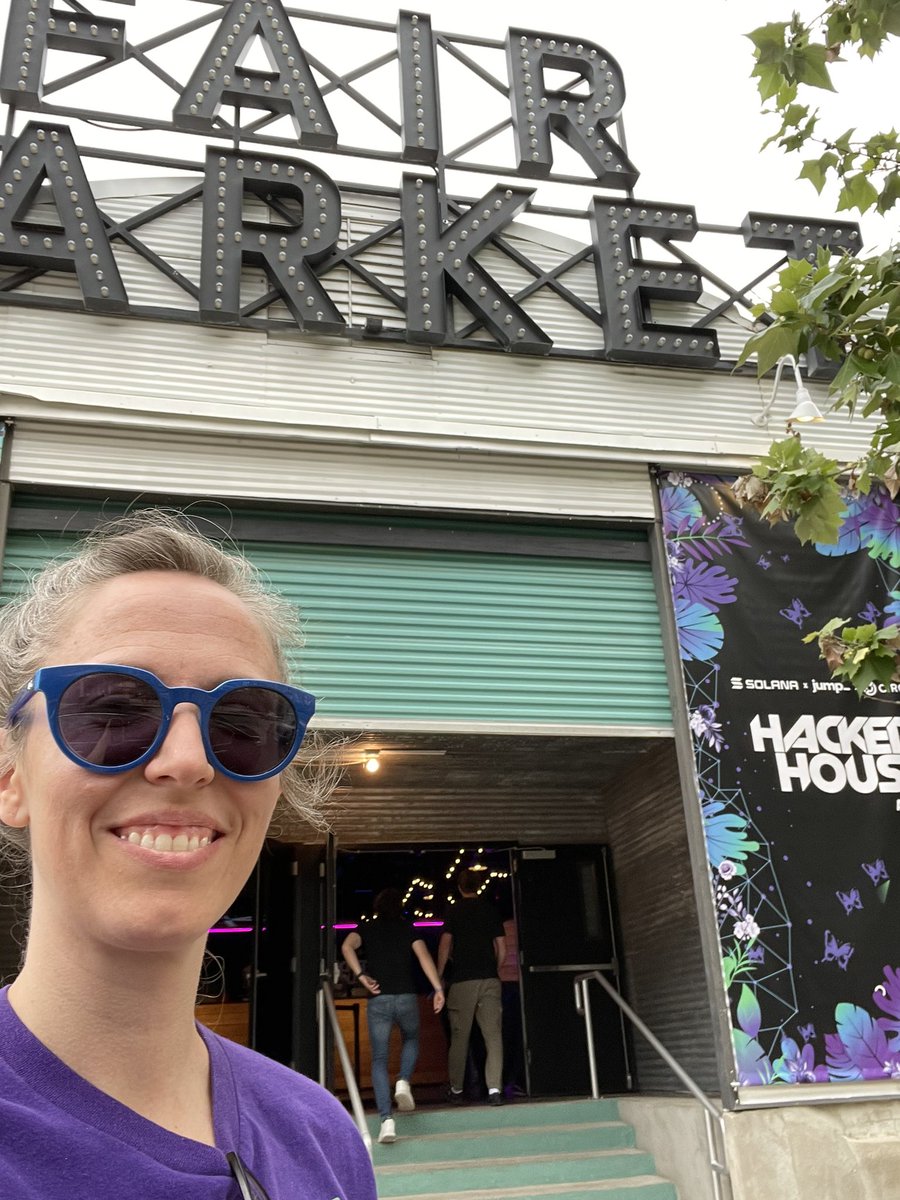 nerdy_sol's tweet photo. I’m excited to be here at Fair Market @hackerhouses Austin! https://t.co/e3O2hkhWni