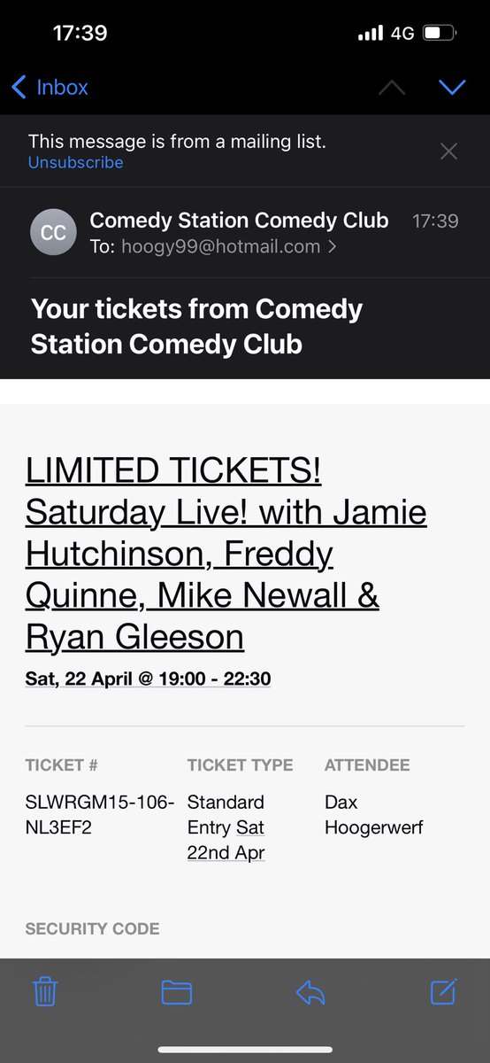 Tickets sorted to see 2 <a href="/Haveawordpod/">Have A Word</a> HOF’s <a href="/JamieHComedy/">Jamie H</a> <a href="/FreddyQuinne/">Freddy Quinne</a> 
In Blackpool Saturday!