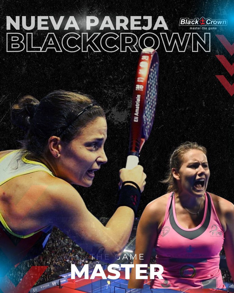BlackCrownPadel's tweet photo. ¡Tenemos una gran noticia para compartir con vosotros! 
@eliamatri y @sofisaiz30 , dos grandes jugadoras del 𝗕𝗟𝗔𝗖𝗞 𝗖𝗥𝗢𝗪𝗡 𝗧𝗘𝗔𝗠, han formado una nueva pareja de pádel. 

Tenemos muchas ganas de verlas disfrutar de su increíble juego en equipo 🖤

#blackcrownteam https://t.co/Dx8eJj7Kqy
