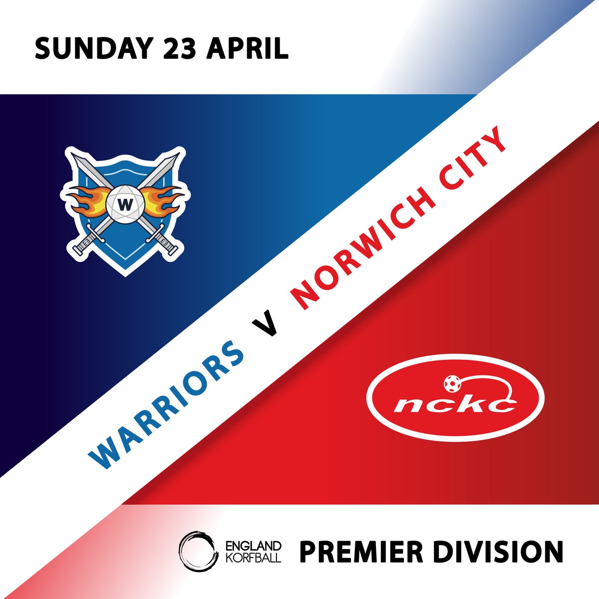 𝗨𝗣𝗖𝗢𝗠𝗜𝗡𝗚 𝗚𝗔𝗠𝗘

Warriors v Norwich City in the England Korfball Premier Division. 
 
📍 Venue: Chorlton High School South 
🗺️ Directions: tinyurl.com/ChorltonHighSc… 

🕛 Venue opens: 12pm 
🕧 Game starts: 12.30pm

<a href="/EnglandKorfball/">England Korfball</a> <a href="/NorwichCityKC/">NorwichCity Korf</a> 
#Korfball #Sport