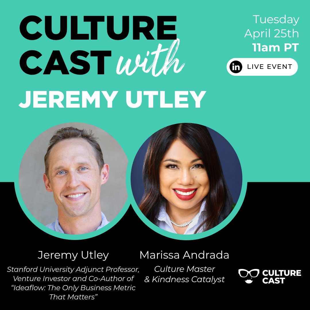 MarissaAndrada's tweet photo. Let's talk about how enabling a culture of inclusivity drives creativity and problem solving!  We will discuss how to inspire open minds and possibility.

#creativity #CultureCast https://t.co/rbhuzxJUqN