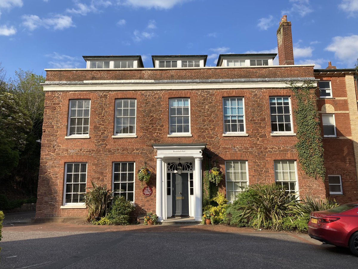 Bradninch Hall, Castle Street. Built in the early 1800s as a house. During WW1 it became a military hospital. In April 1916 Pte. William Young, of the 8th East Lancashire Regiment, a patient at the hospital, was awarded the Victoria Cross. #history #Exeter #Devon #UK