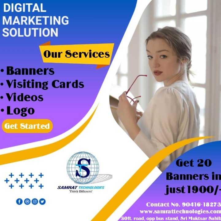 SamratTechnolog's tweet photo. ππ»"Manage your social media marketing "
"Samrat Technologies"
M: 90416-18273
#facebookmarketing
#instagrammarketing
#twitterquotes
#linkedinforbusiness
#googlbusinesslisting
#fullhdquality
#digitalbanners
#videos
#logodesining
#Visitingcarddesigns https://t.co/bL7UyD019P