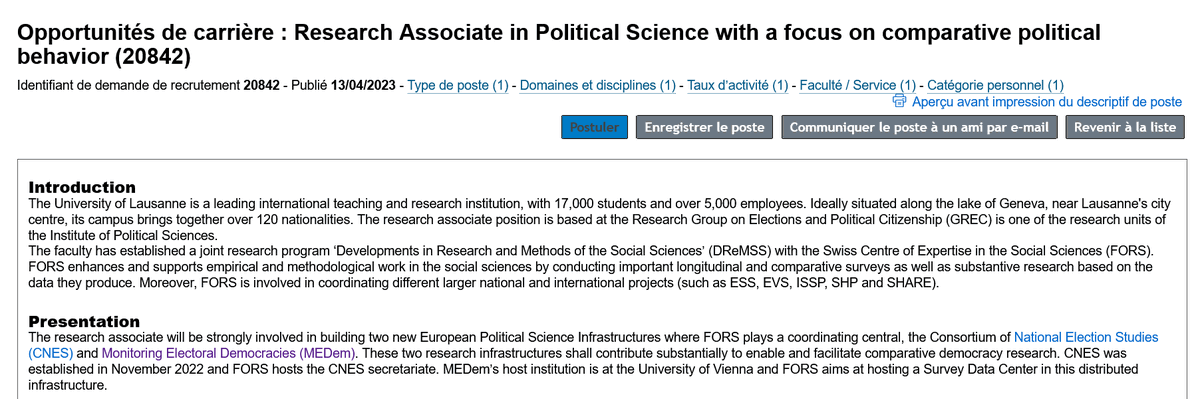 Join our expanding team @FORSresearch @sspunil
@unil to work on new infrastructures @MEDem_ERI CNES. Great opportunity for researchers in comparative political behaviour bit.ly/3L1aFIG @AnkeTresch @l_lauener @_AnnikaLindholm
