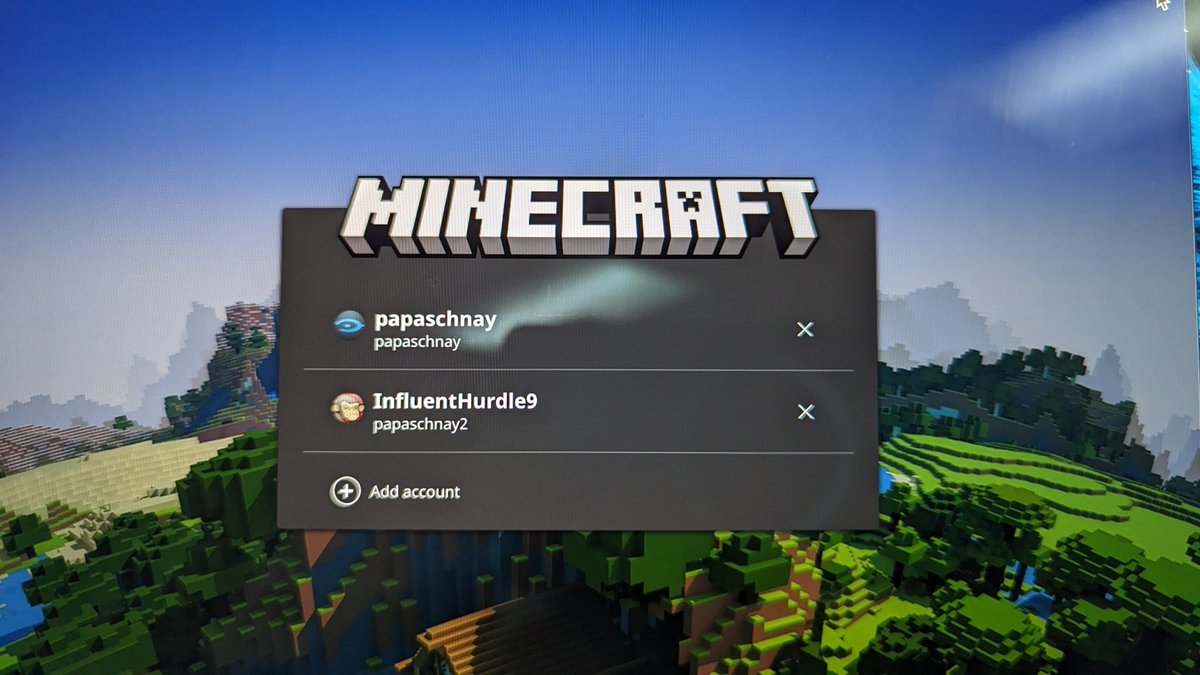papaschnay's tweet photo. @MojangSupport I've got 2 accounts setup on my Minecraft launcher.  The one ending in "2" works great, but I can't login or reset the original account on top?

How do I get logged back into this one? https://t.co/bh4GmQr9UY