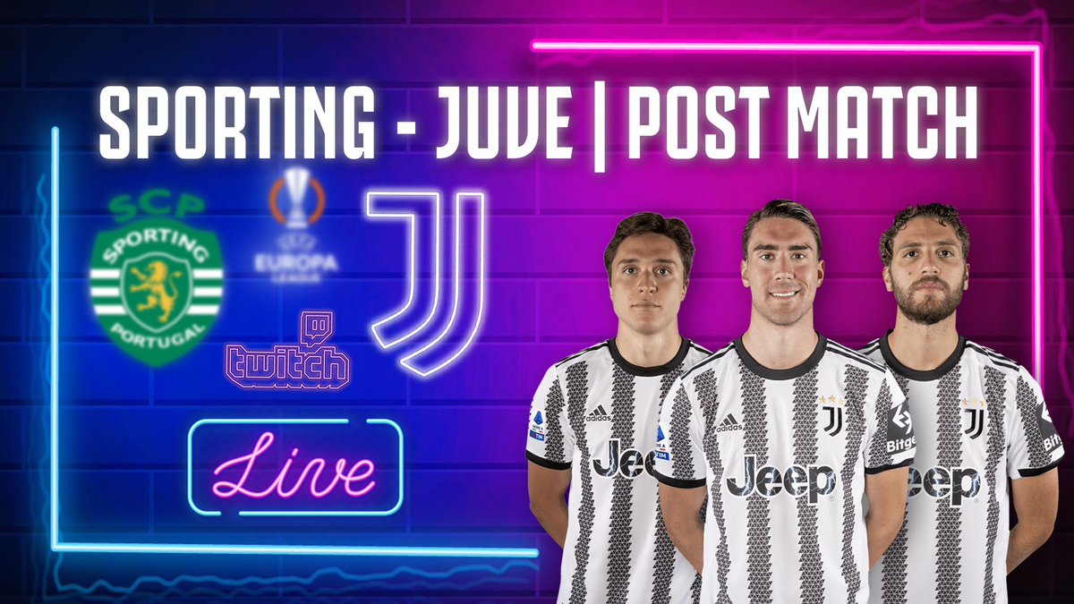 🔺SPORTING LISBONA - JUVENTUS | POST MATCH DI JUV&amp;ME 

▪️Dopo il Match▪️Twitch
m.twitch.tv/juvandmeoffici…

#SportingJuve a caldo 🔥 con le reazioni dei protagonisti nel post match.

#FinoAllaFine #SportingJuventus 
 #EuropaLeague #Juventus