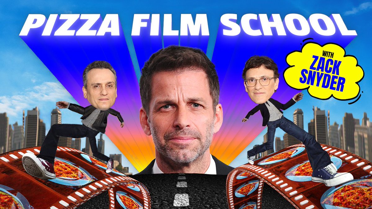 ZackSnyder's tweet photo. Had a great time chatting with the Russo Brothers for #PizzaFilmSchool Season II. Part 2 of my episode is out now.
https://t.co/QEQYKMBVeM https://t.co/o9k9dAUVjf