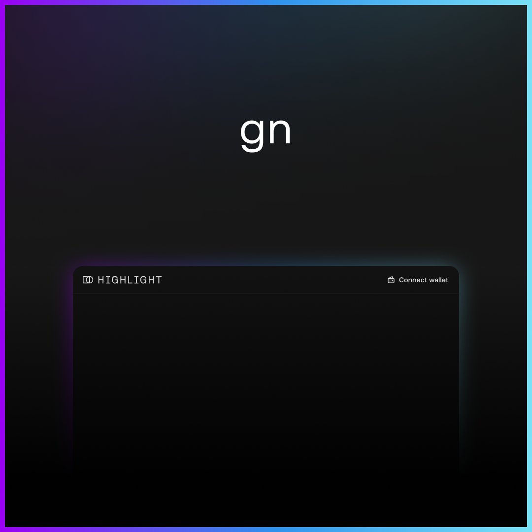 Highlight_xyz's tweet image. Dark mode is here. Drop your ENS for early access. 🌚