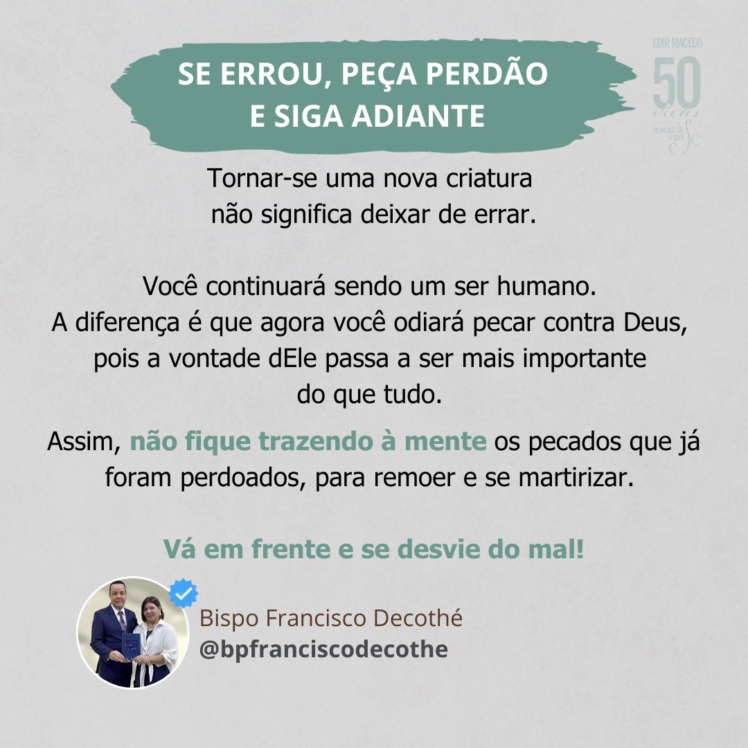 bp_decothe's tweet photo. Se errou, peça perdão e siga adiante.
#perdão #perdoe #seperdoe #50dicasparablindarasuafé https://t.co/MEW7ZGEebm
