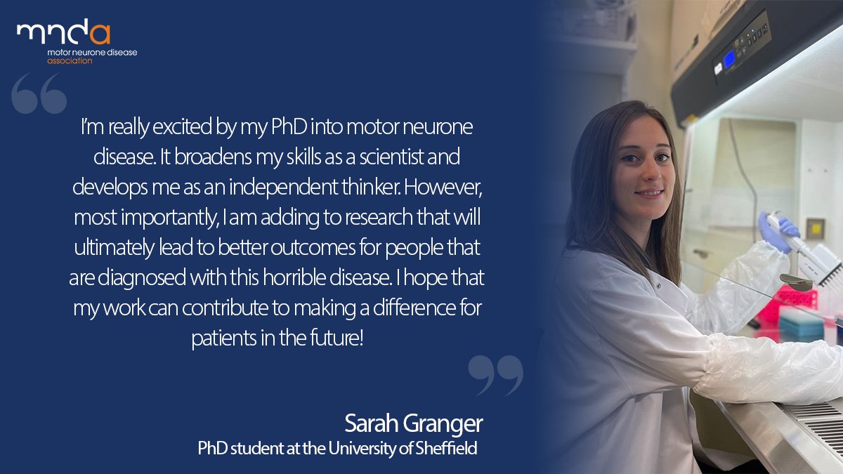 PremiumXRemark's tweet photo. Researchers around the world work tirelessly to find effective treatments for #MND #ALS 🌍

We fund cutting-edge research, and invest in the future MND leaders of tomorrow. 

Sarah Granger is 1 of 22 @mndassoc PhD students who plays an invaluable role in the fight against MND. https://t.co/bpq6L64Dpo