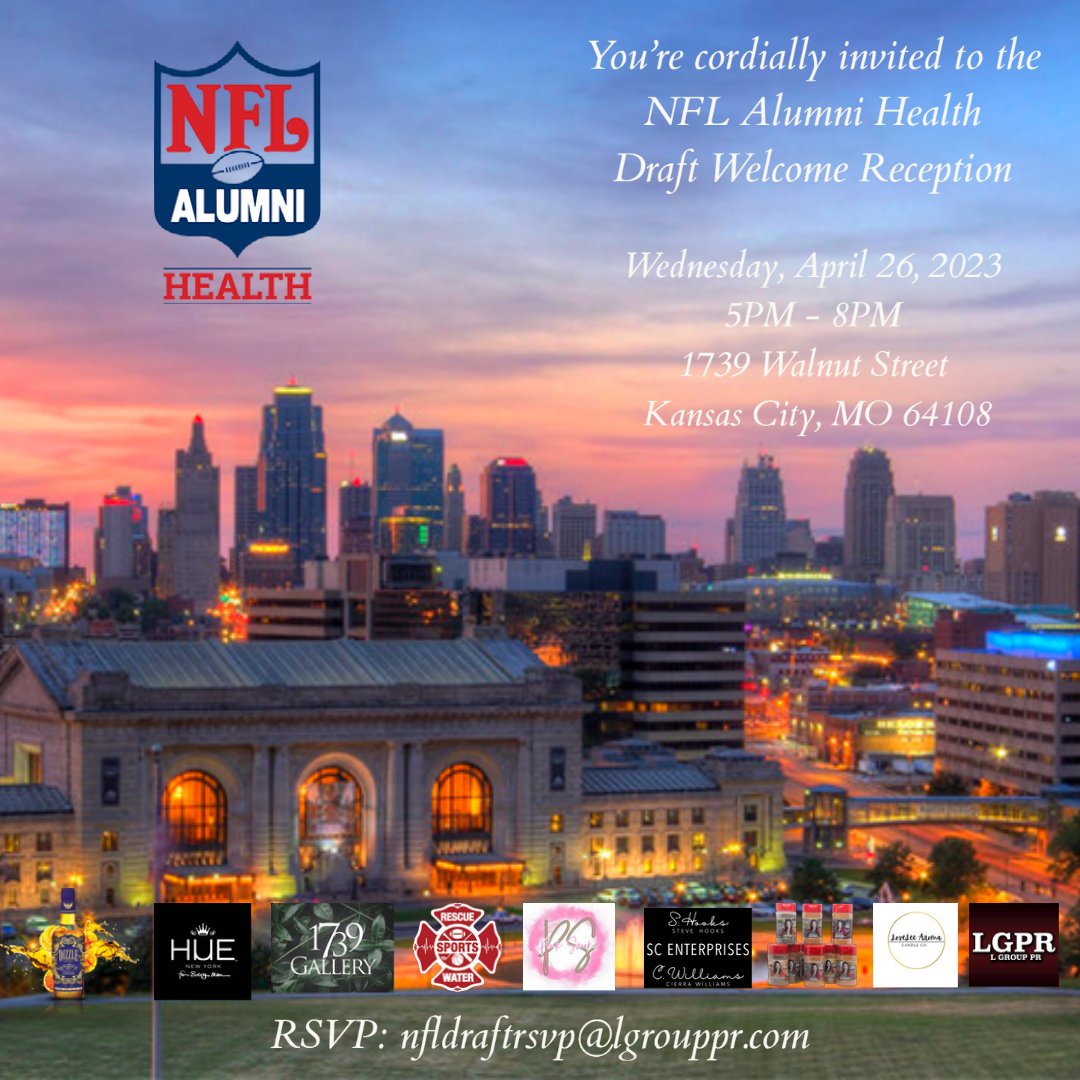LGroupPR's tweet image. Here's what I'm working on with the @nflalumnihealth ...if you're an athlete (current, former or legend) and you're in KC for the Draft, hit me up to get on the list to attend... 
#nflalumnihealth #lgrouppr #publicist
