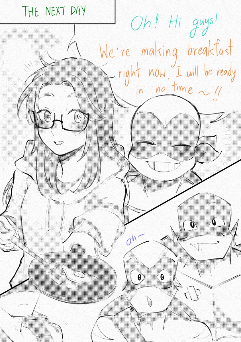RPD_UWU's tweet photo. Next morning

Dream or Heaven part 7.1 (4/8)

Part 7 will be seperate in 8 page for each update since i cannot post it 20 page in one day UwU;;

#rottmnt #rottmntleo #rottmntdonnie #rottmntraph #rottmntmikey https://t.co/9ZtEFd7sdQ