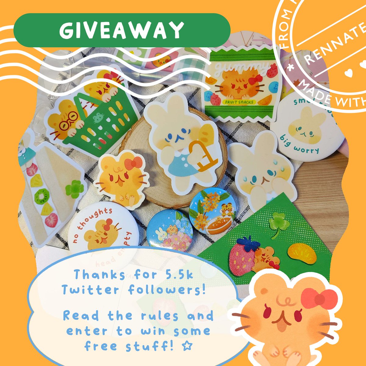✨GIVEAWAY✨
Thanks so much for 5.5k followers!! Here are the rules to enter for a free merch item from my recent mini shop drop!
🍀 FOLLOW this account
🌺 RT this tweet
🌼 COMMENT which item you like most! (better pics in thread)
🌻 internationall entries welcome!
💐ends 4/24!!