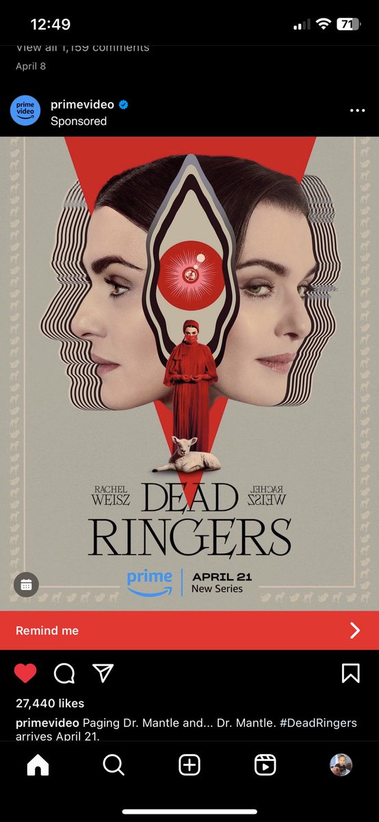 dewilliams29's tweet photo. Who’s seen the 1988 film starring Jeremy Irons?  If you’ve watched you know this was wild. I never could keep up with the brothers maybe with a series I would? 😩 this is going to be interesting #seriestowatch #PrimeVideo #DeadRingers https://t.co/TZTnLLrnpV