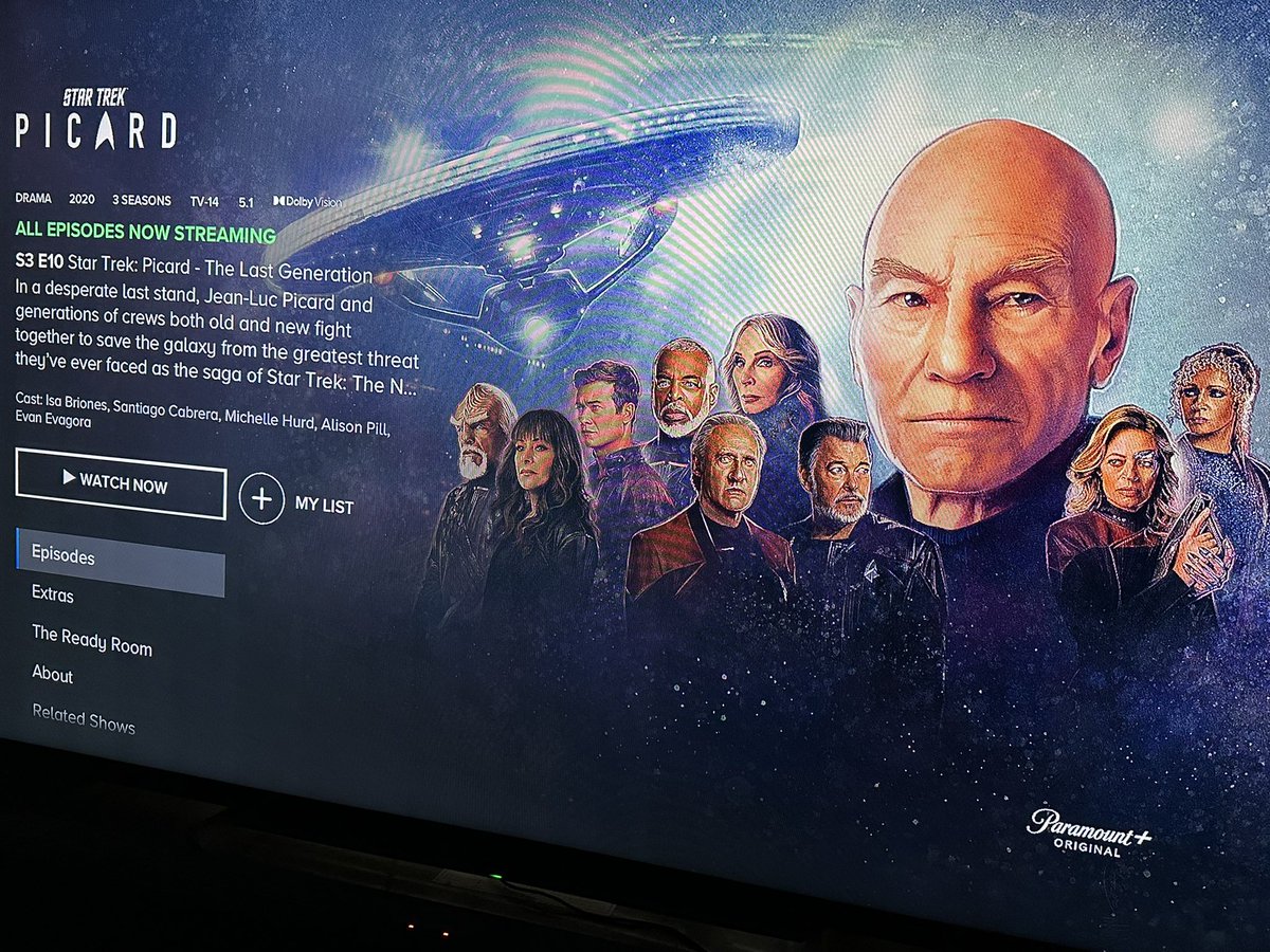 michaelzavala's tweet photo. Never been prouder to be a Star Trek fan!

S3 of Picard was perfect and beautiful. 

Thank you! 🖖 

@TerryMatalas @SirPatStew @JeriLRyan @levarburton @jonathansfrakes @BrentSpiner @akaWorf @gates_mcfadden 

#PicardFinale https://t.co/Lf21uHd1vO