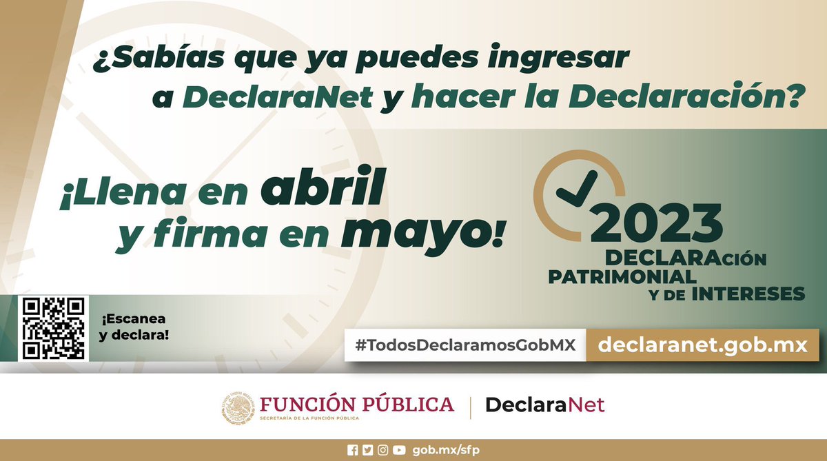 JavierTapiaS_mx's tweet photo. #ComunidadPolitécnica  Buenos días☀️

Ya puedes llenar tu declaración patrimonial y de intereses para enviarla a partir del 1° de mayo.

¡Llena en #abril y firma en #mayo tu #Declaración patrimonial y de intereses 2023!👩🏽‍💻🧑🏽‍💻

Visita ➡️ https://t.co/7Mer5lmzMB https://t.co/4Ei3GPWEyi