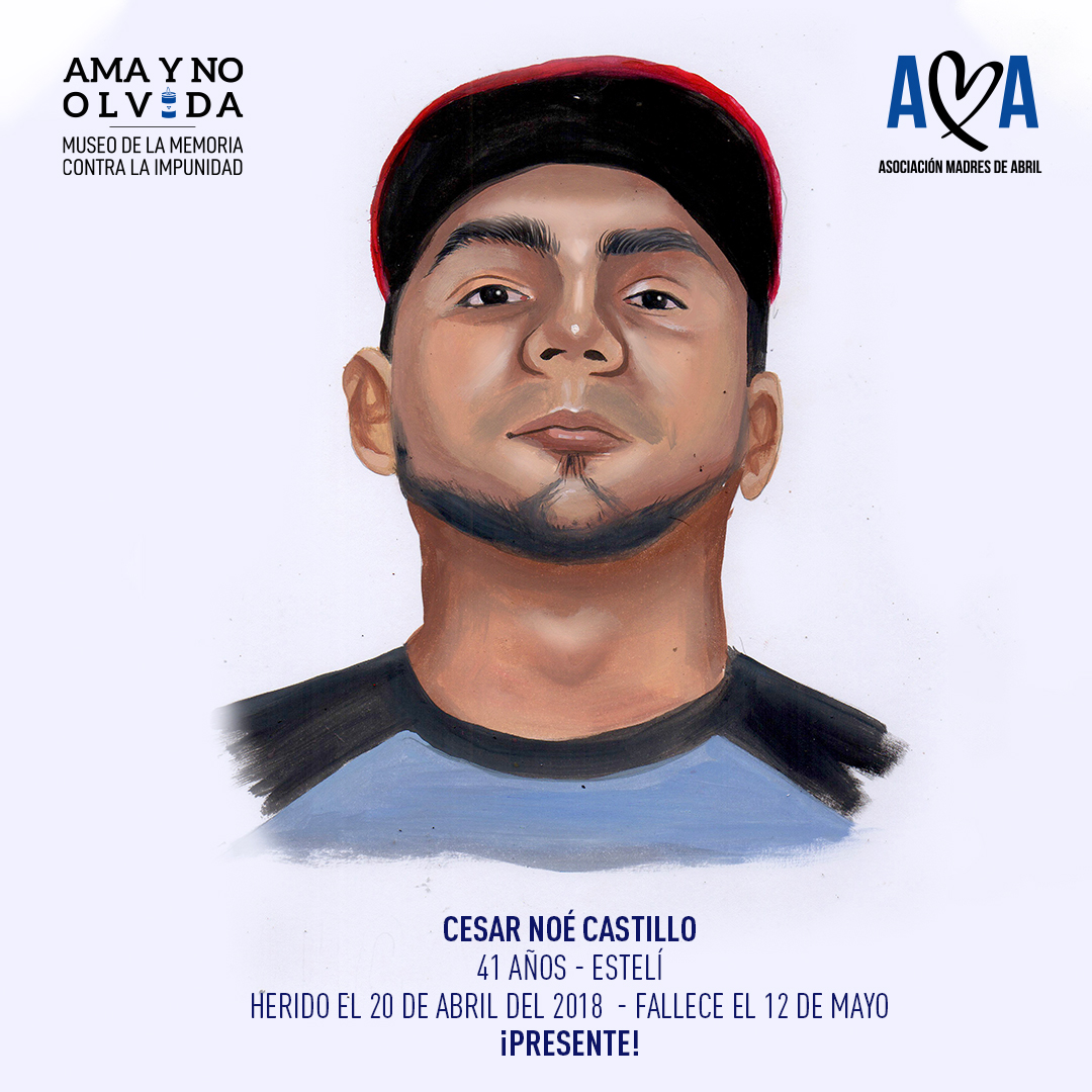 MadresDeAbril's tweet photo. 💙🖤 “Voy a marchar por mis derechos”  💙🖤  Cesar Noé Castillo, de 41 años, vivía en la ciudad de Estelí , le gustaba el fútbol y era empleado de una fábrica de puros. De acuerdo con el relato de sus familiares, César estaba indignado por las cosas que pasaban en el país. https://t.co/Pyc0A7xyS6