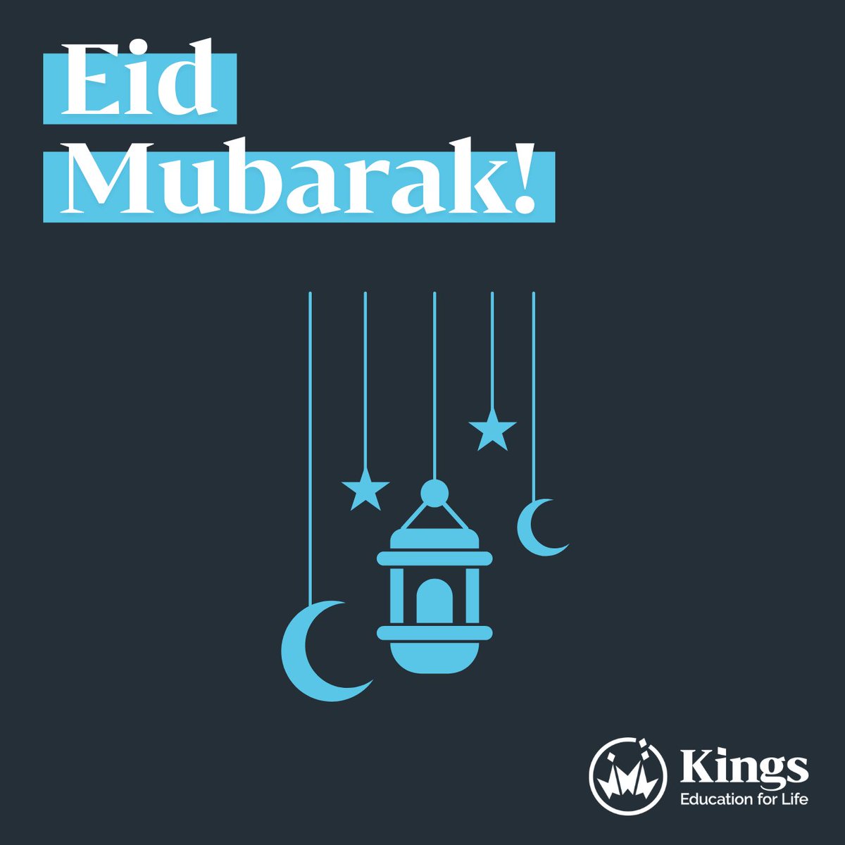Kings_Education's tweet photo. #EidMubarak to our students, colleagues and friends around the world who are celebrating over the coming days! 🌙

#eid #eid2023 #eidalfitr #ramadan https://t.co/yF3CQKrRW1