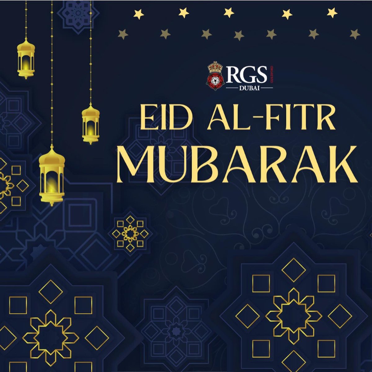 Eid Mubarak from all of us at the Royal Grammar School Guildford Dubai 🌙✨
