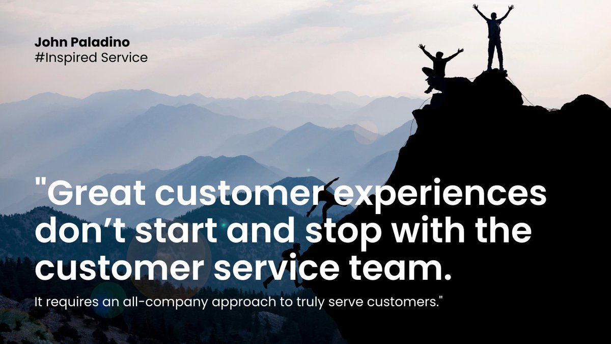 JPaladino1972's tweet photo. Creating an exceptional #CustomerExperience goes beyond good customer service — it's a company-wide effort. That's why we empower our support team to collaborate with product development and senior management to solve customer problems. #CX #DigitalTransformation #InspiredService https://t.co/9B857Etx3a