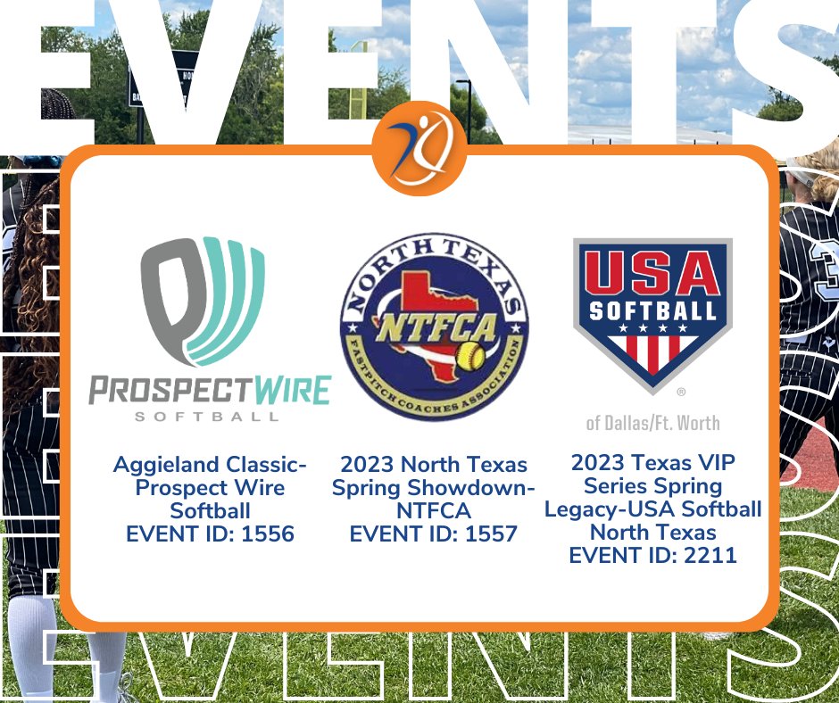 AGLSoftball's tweet photo. We are predicting a FUN and EXCITING weekend! Here are the Event IDs! Good luck to all the teams competing! 🔥🥎

@ProspectWireSB @NTFCA @USASoftball @TFLfastpitch 

#AthletesGoLive #AGL #Softball #EventID https://t.co/ju0yAebhGV