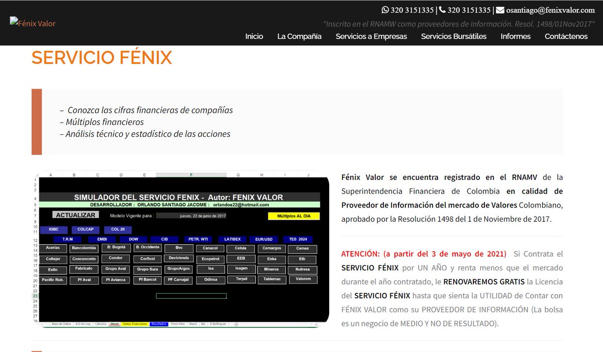 OrlandoSJFenix's tweet photo. El SERVICIO FÉNIX ha podido ADVERTIR con AÑOS las QUIEBRAS de empresas como @Avianca y #PACIFICRUBIALES.
Ha advertido la Destrucción del Valor de #COLTEJER desde 2010.
y Desde Hoy incorpora Indicador anticipado de Deuda frente a Generación de Valor.
Inf: orlandos22@hotmail.com https://t.co/7Aw7BNirZy