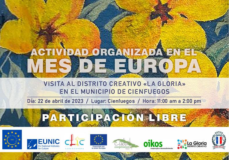 EunicCuba's tweet photo. ➡️El Mes de Europa se mueve a Cienfuegos.
Sábado 22 de abril 
11:00am a 14:00pm

Visita al Distrito Creativo "La Gloria" en el Municipio de Cienfuegos para descubrir los nuevos murales,creados por el artista francés Kelu Abstract @kelu_abstract y artistas cienfuegueros. https://t.co/Hw6VYUokrH
