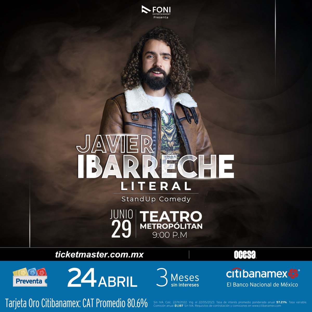 waraptv's tweet photo. @IbarrecheJavier por primera vez en Teatro Metropólitan! 

#PreventaCitibanamex: 24 abril https://t.co/wkiS9BM29X