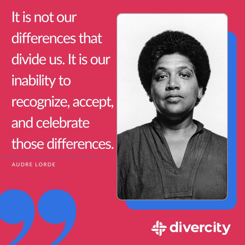 Our differences make us beautiful. 
#qotd #DEI #audrelorde