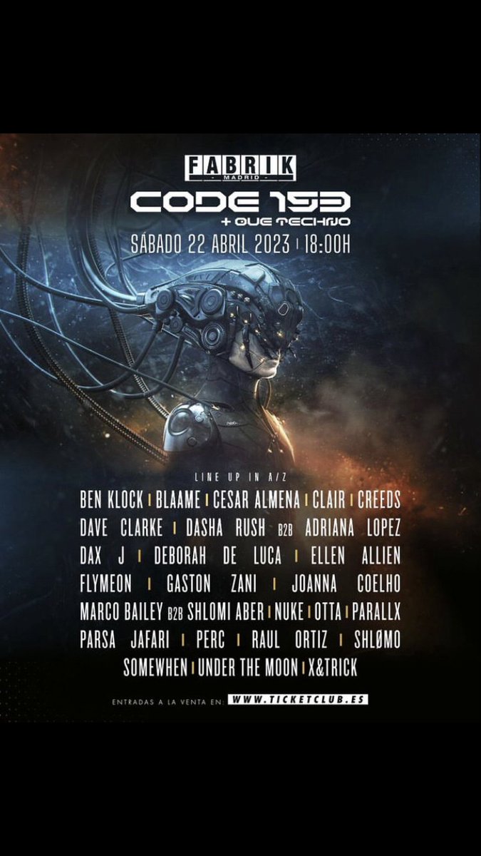 hildaapg's tweet photo. vendo entrada para la code del sbd 
#code #fabrik #entradafabrik https://t.co/3FPIpHq0DG